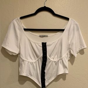 Papaya Corset Crop Top